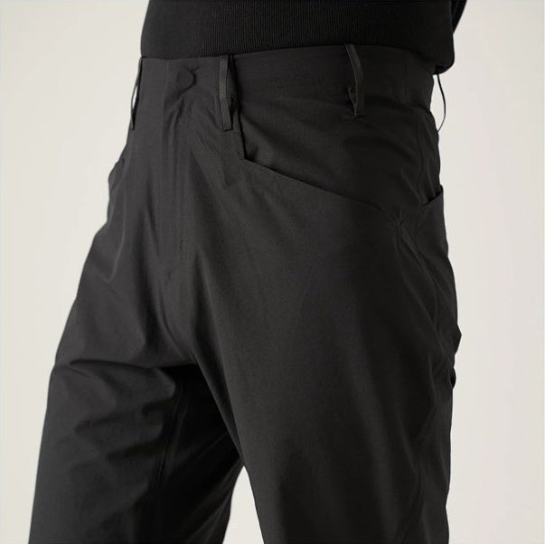 V ORON Men's DWR Stretch Straight-Leg Trousers - Black Gray