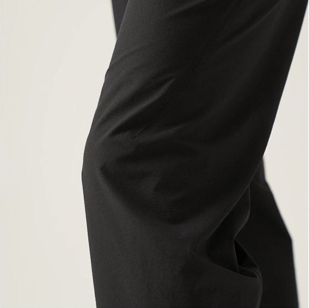 V ORON Men's DWR Stretch Straight-Leg Trousers - Black Gray