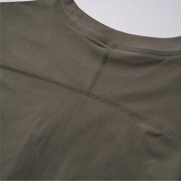 Quick-Dry Crewneck Pocket-Detail T-Shirt - Green
