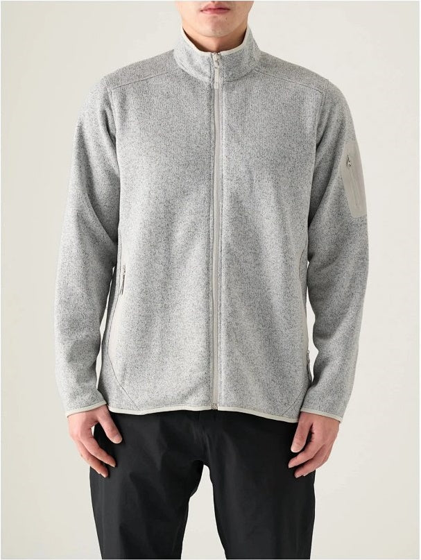 CVT Knit Fleece Stand-Collar Full-Zip Jacket - Atomic Gray