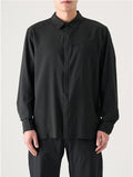 SYL Men's Concealed-Snap Utility Shirt - Ink Black