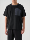 Quick-Dry Crewneck Pocket-Detail T-Shirt - Black