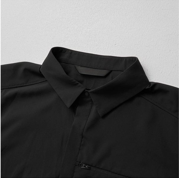 SKY Quick-Dry Stretch Short-Sleeve Shirt - Black