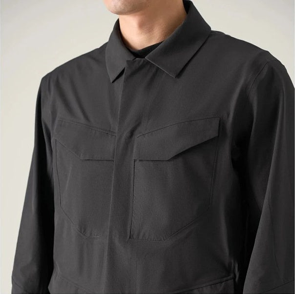 FD Men's Four-Pocket Stretch Softshell Field Jacket - Ink Black