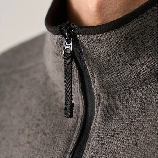CVT Knit Fleece High-Collar Half-Zip Pullover - Space Gray