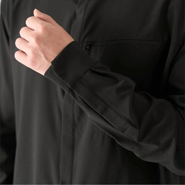 SYL Men's Concealed-Snap Utility Shirt - Ink Black