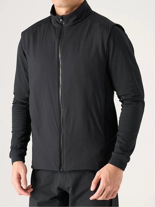 ATM VEST Water-Repellent Stand-Collar Hiking Vest - Ink Black