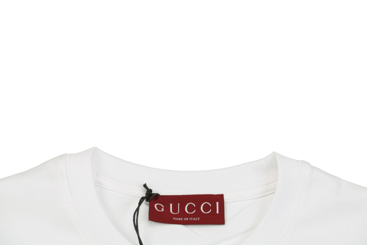Gucci 25SS 1921 Pink G Collegiate Logo Print Short Sleeve Tee