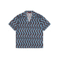 Gucci 25SS Wavy Serpentine Stripe Print Short Sleeve Camp Shirt