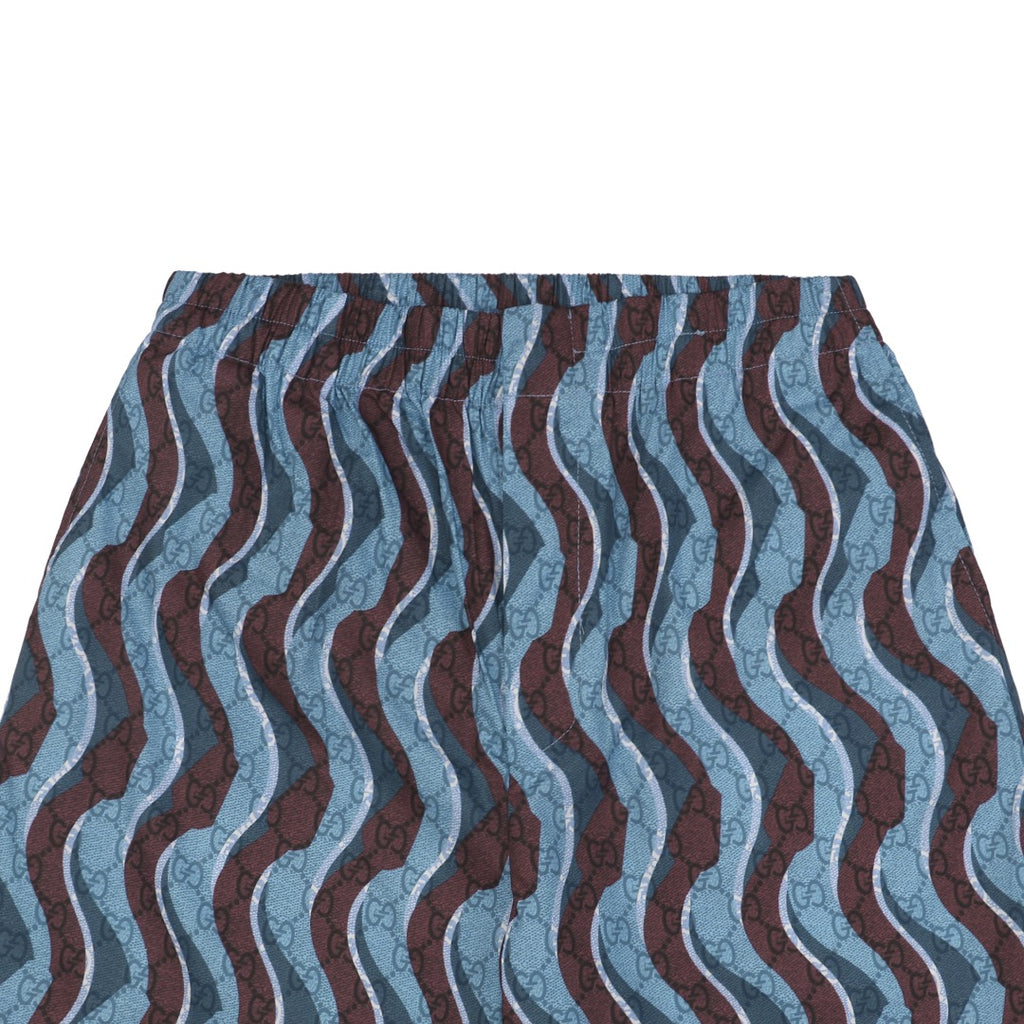 Gucci 25SS Wavy Serpentine Stripe Print Shorts