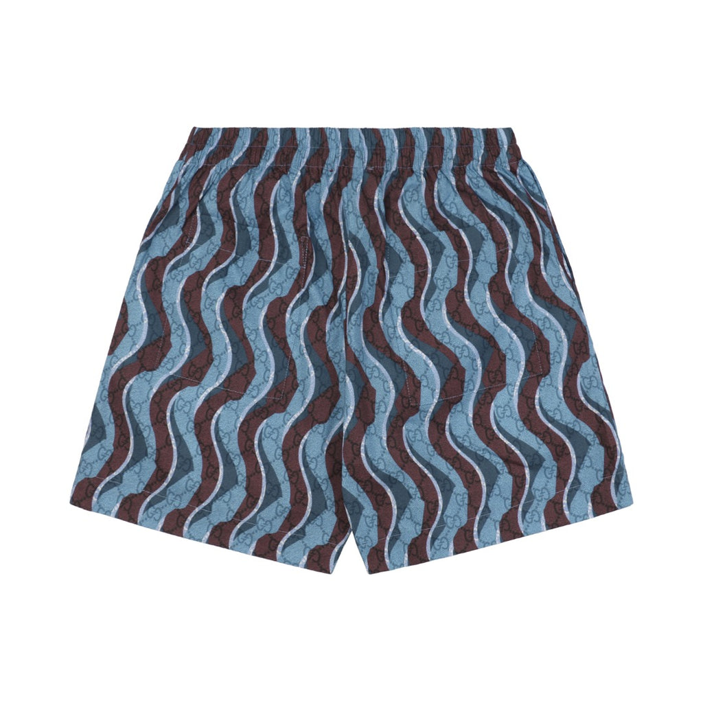 Gucci 25SS Wavy Serpentine Stripe Print Shorts