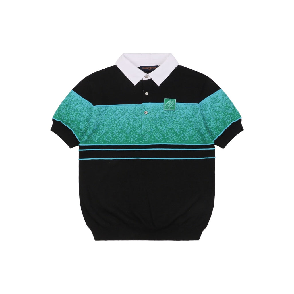Louis Vuitton 25SS Gradient Colorblock Monogram Jacquard Short Sleeve Polo
