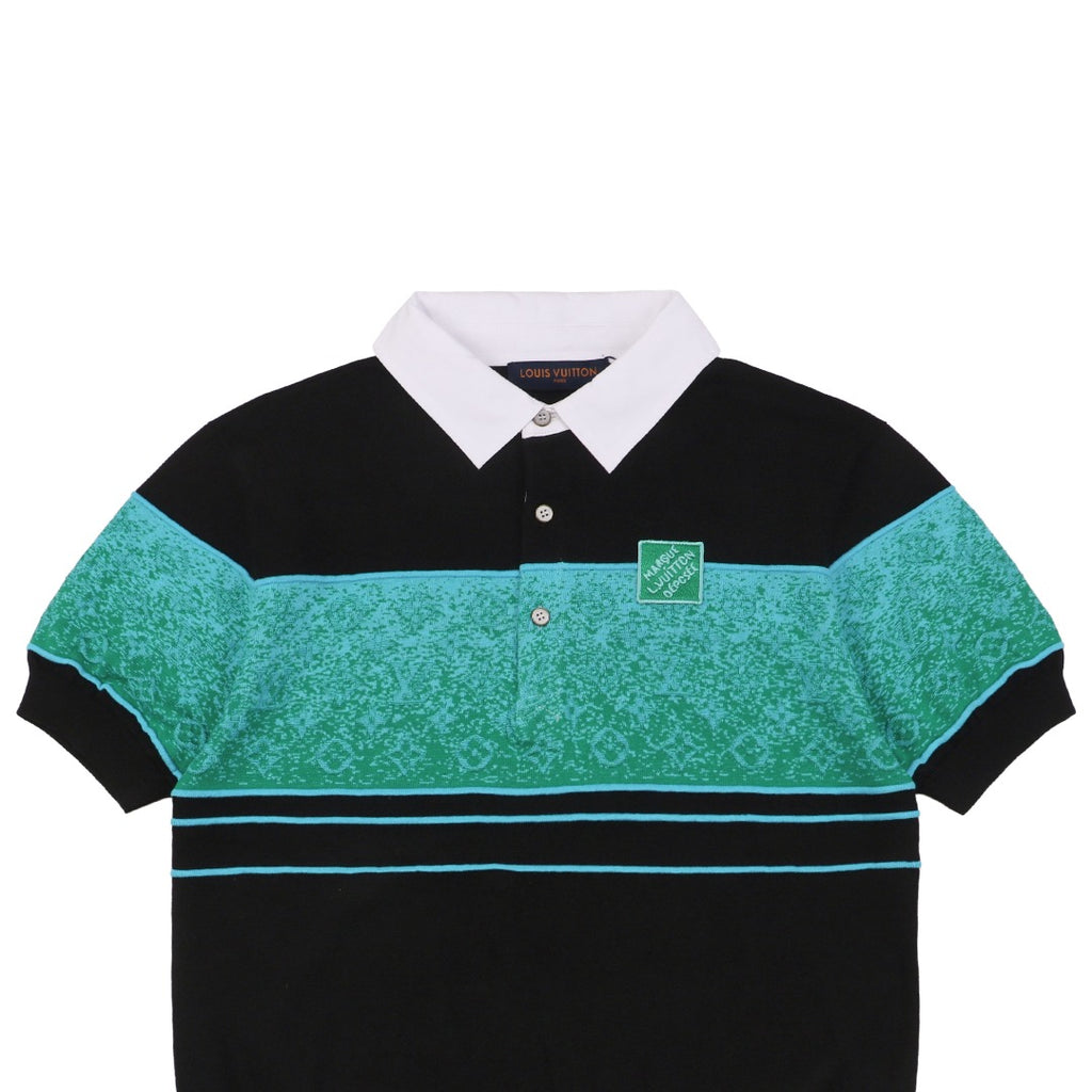 Louis Vuitton 25SS Gradient Colorblock Monogram Jacquard Short Sleeve Polo