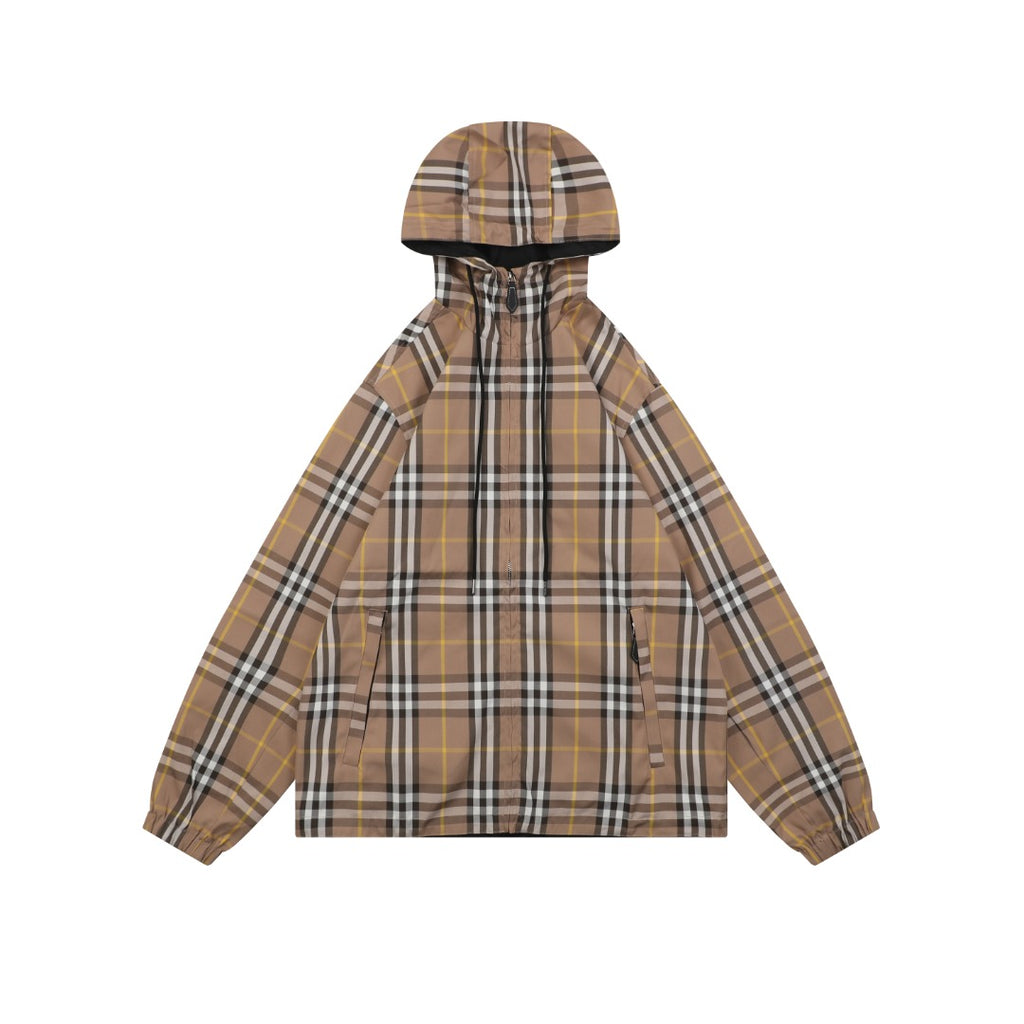 Burberry Camel Check Reversible Hooded Jacket