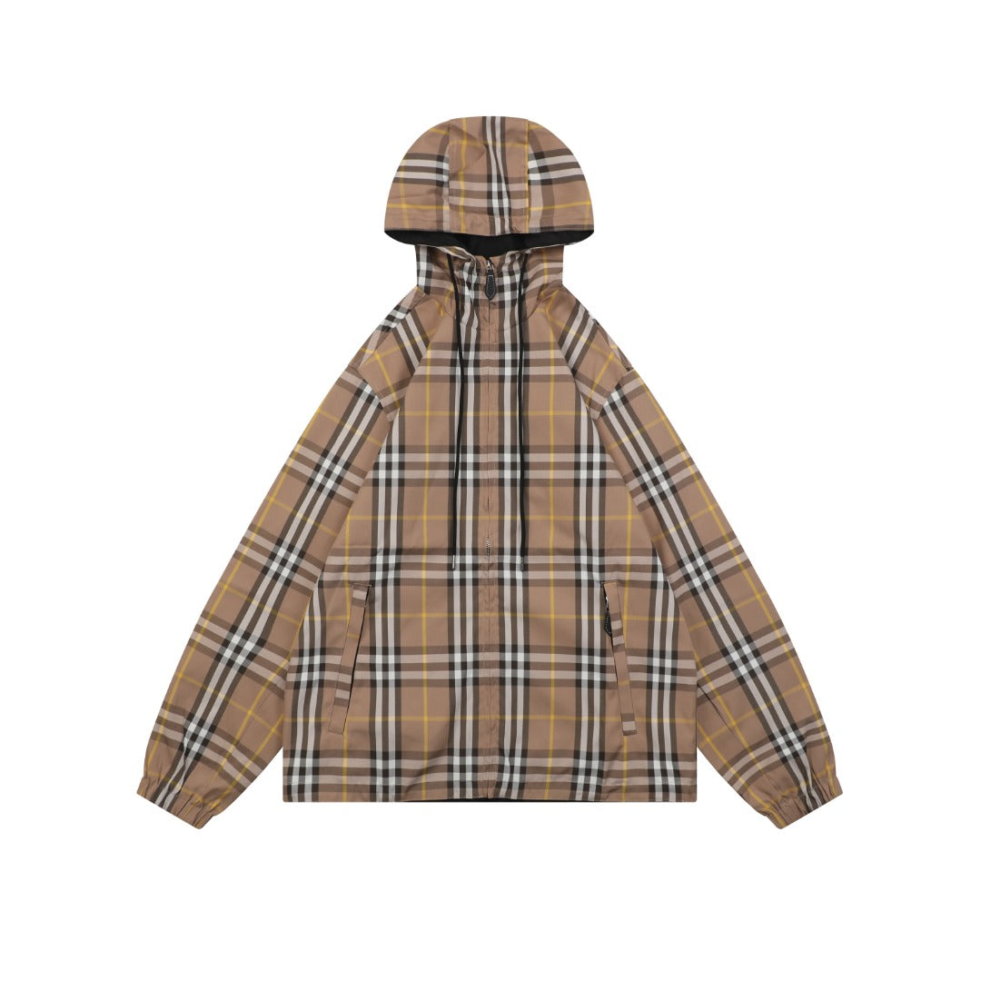 Burberry Camel Check Reversible Hooded Jacket