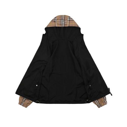 Burberry Camel Check Reversible Hooded Jacket