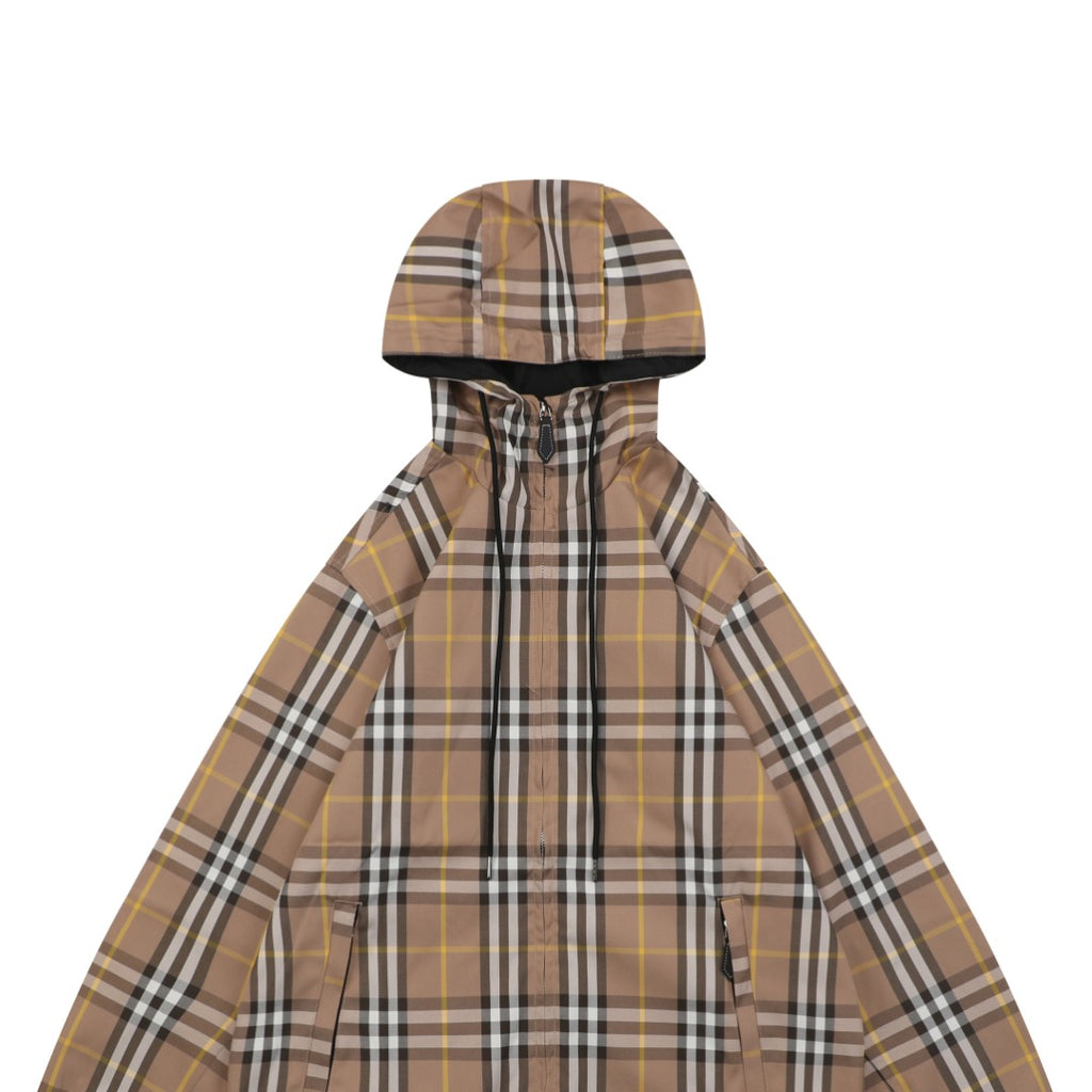 Burberry Camel Check Reversible Hooded Jacket