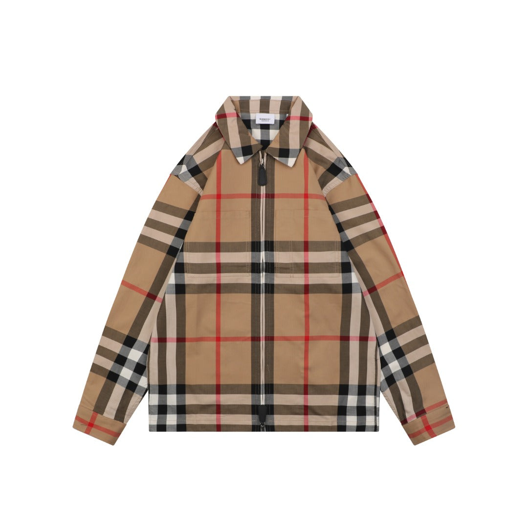 Burberry Large Check Zip-Up Jacket