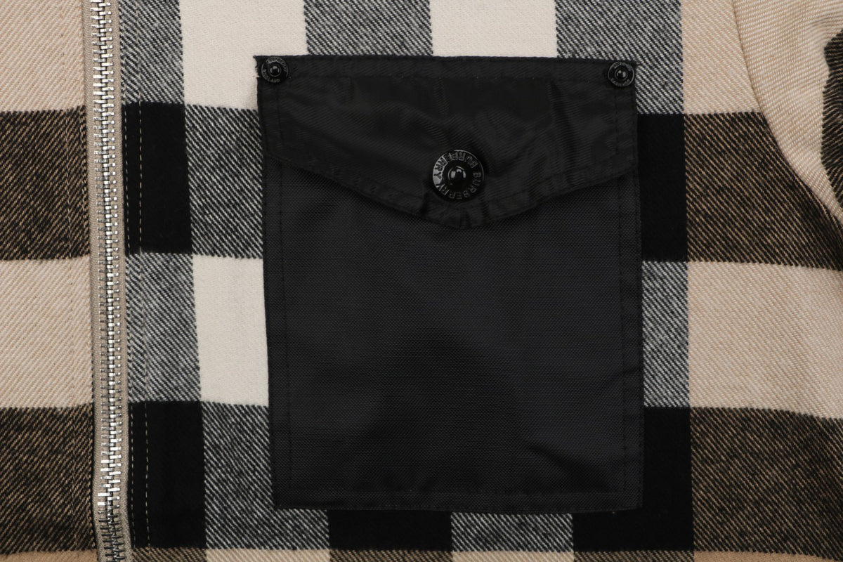 Burberry Colorblock Pocket Oversized Check Jacket
