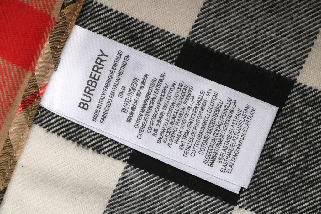 Burberry Colorblock Pocket Oversized Check Jacket