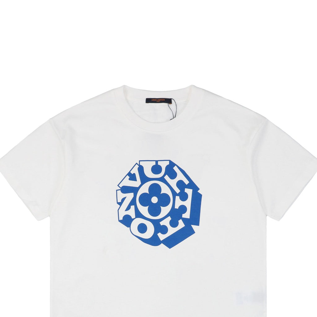 Louis Vuitton 25SS Four-Leaf Clover Collab Graphic Short Sleeve Tee