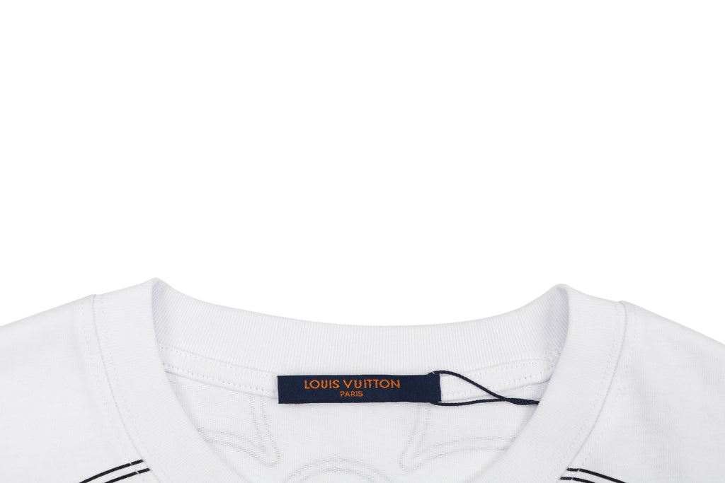 Louis Vuitton All-Over Monogram Sketch Line Art Print Short Sleeve Tee
