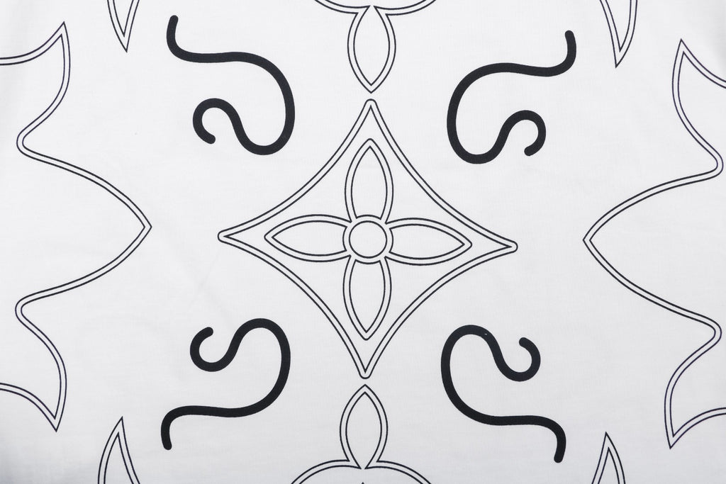 Louis Vuitton All-Over Monogram Sketch Line Art Print Short Sleeve Tee
