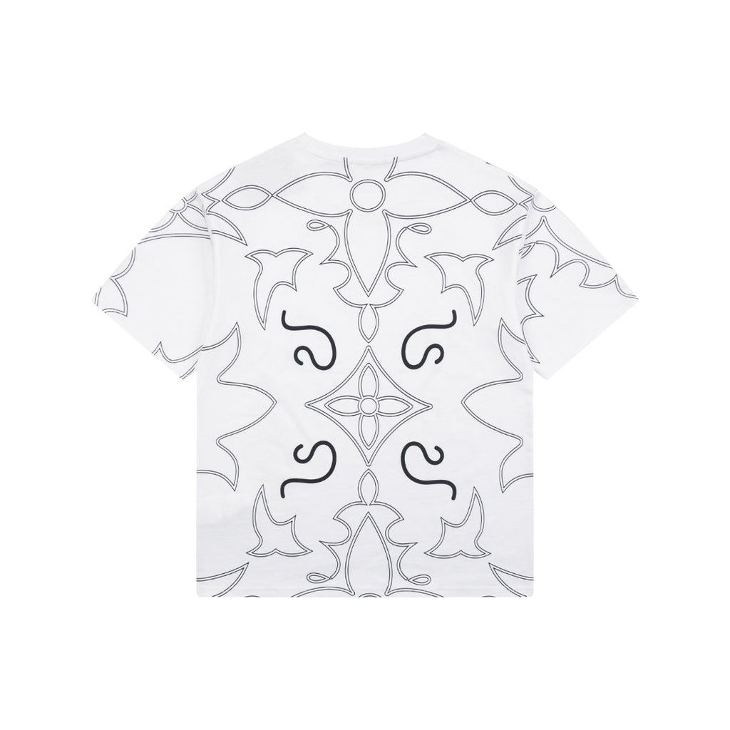 Louis Vuitton All-Over Monogram Sketch Line Art Print Short Sleeve Tee