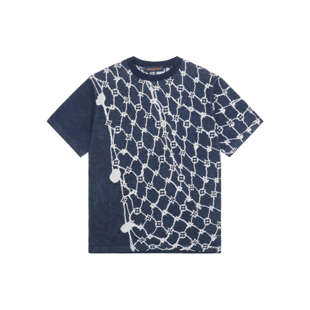 Louis Vuitton 24SS Connected Monogram Jacquard Net Short Sleeve Tee