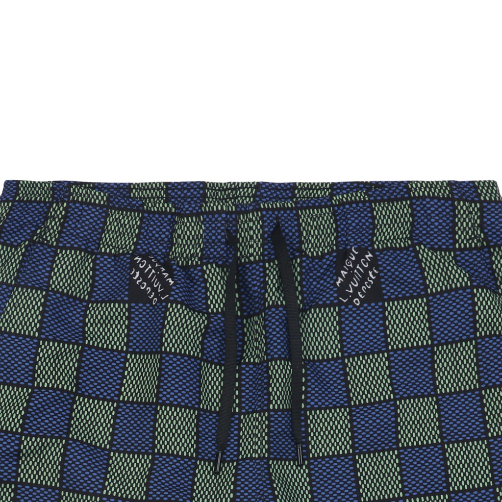 Louis Vuitton 25SS Blue-Purple Damier Checkerboard Monogram Shorts