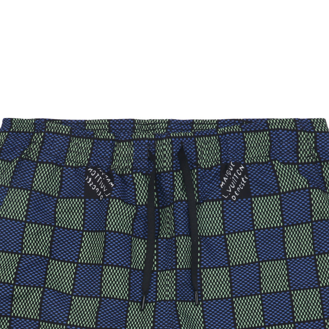 Louis Vuitton 25SS Blue-Purple Damier Checkerboard Monogram Shorts