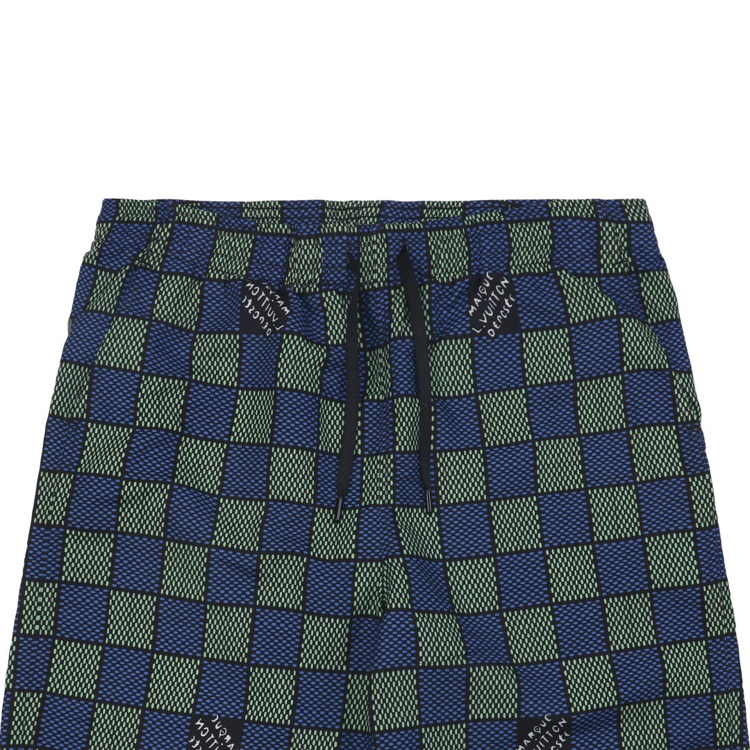 Louis Vuitton 25SS Blue-Purple Damier Checkerboard Monogram Shorts