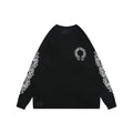 Chrome Hearts Waffle Cross Floral Arm Sanskrit Scroll Print Long Sleeve