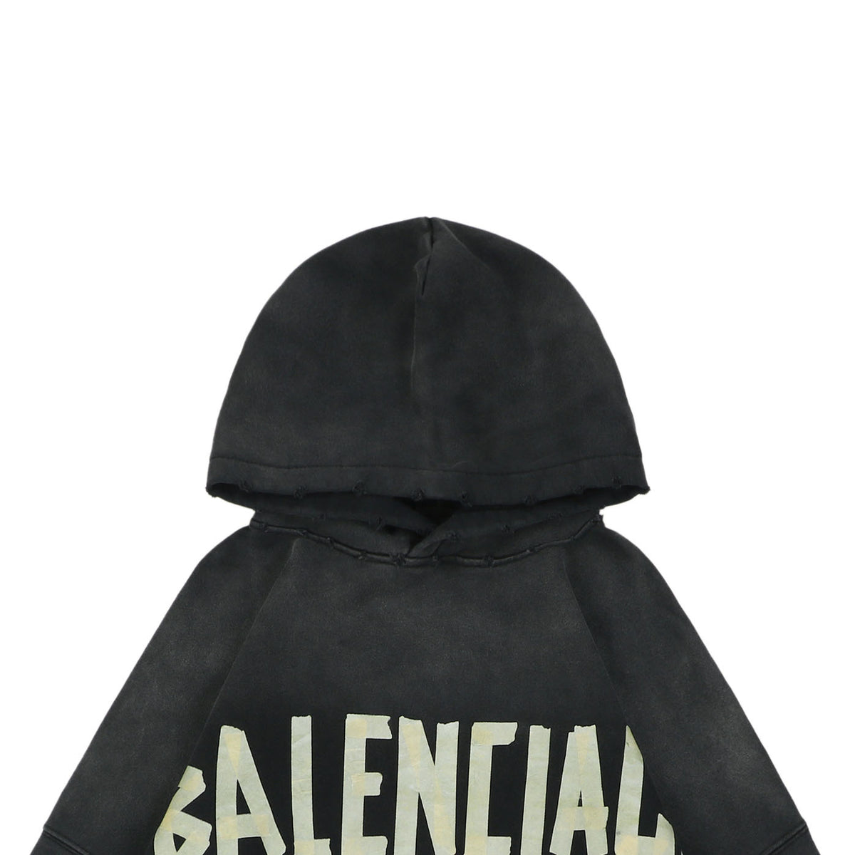 Balenciaga Yellow Tape Print Oversized Hoodie