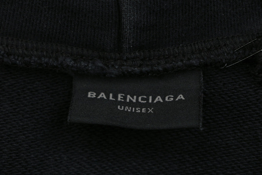 Balenciaga Yellow Tape Print Oversized Hoodie