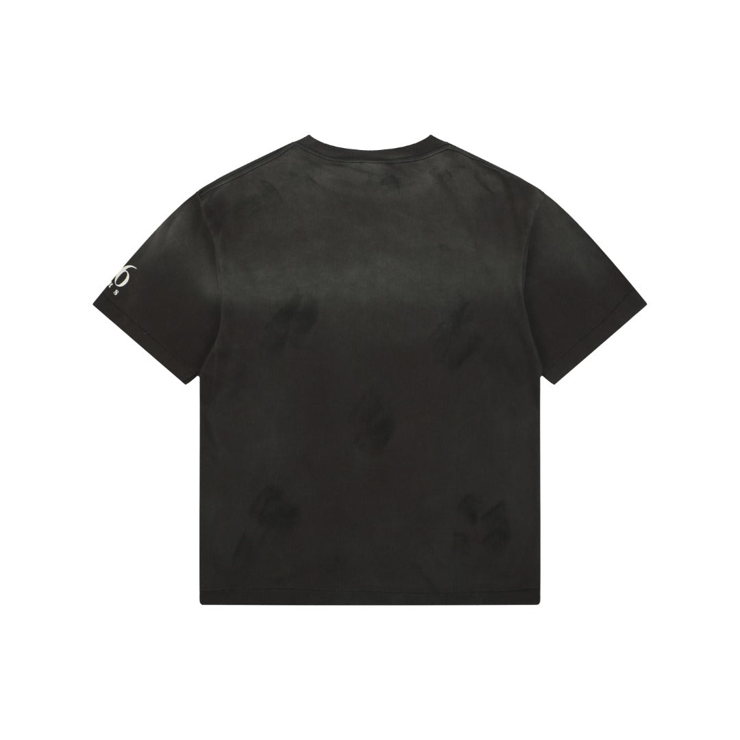 Saint Michael Rainbow SAINT Letter Print Tee — Black