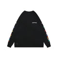 Chrome Hearts Sanskrit Scroll Rainbow Cross Fleur Print Long Sleeve — Black