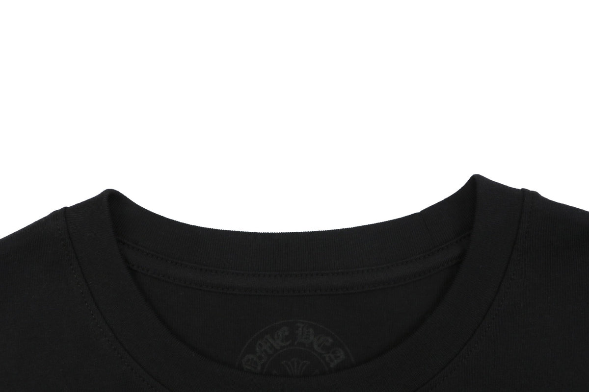 Chrome Hearts Sanskrit Scroll Rainbow Cross Fleur Print Long Sleeve — Black
