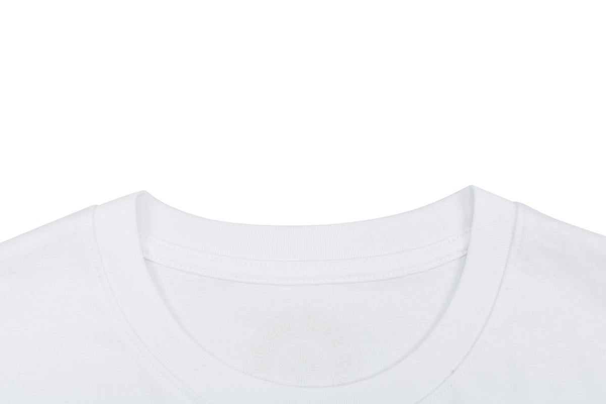 Chrome Hearts Sanskrit Scroll Rainbow Cross Fleur Print Long Sleeve — White