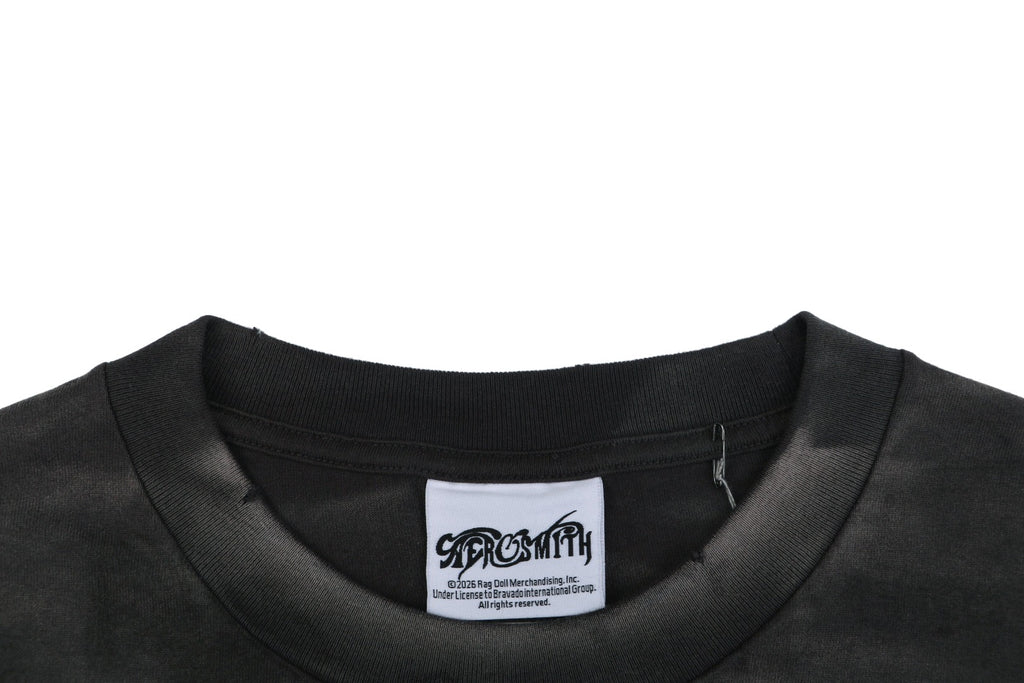 Saint Michael Yellow Dress Mechanical Marilyn Print Tee — Washed Black