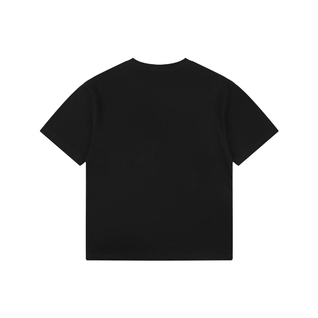 Burberry Inverted Triangle Gradient Equestrian Knight Print Tee — Black