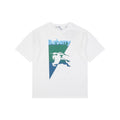 Burberry Inverted Triangle Gradient Equestrian Knight Print Tee — White