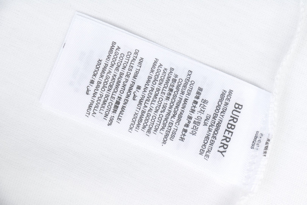 Burberry Inverted Triangle Gradient Equestrian Knight Print Tee — White