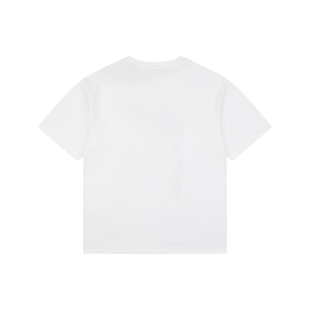 Burberry Inverted Triangle Gradient Equestrian Knight Print Tee — White