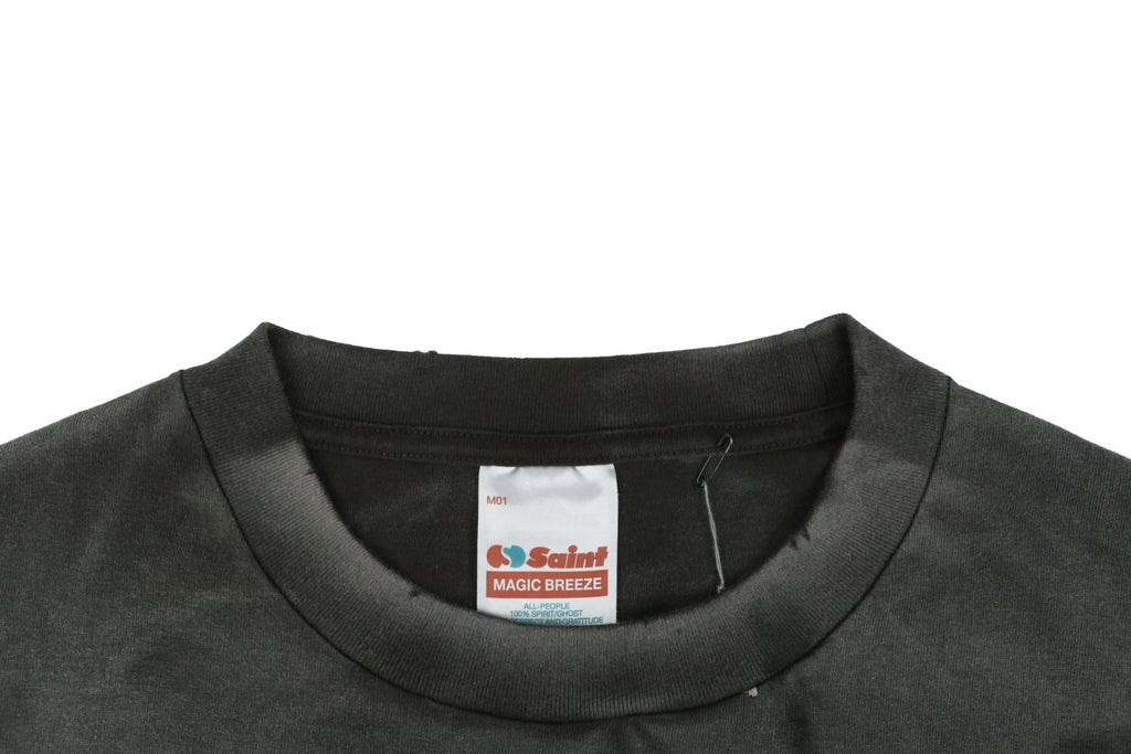 Saint Michael x Fast & Furious Letter Print Tee — Washed Black