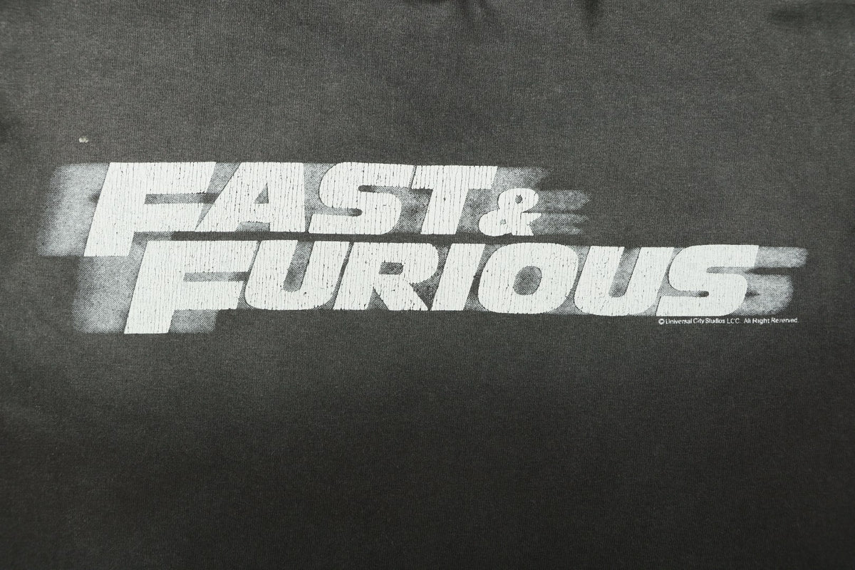 Saint Michael x Fast & Furious Letter Print Tee — Washed Black