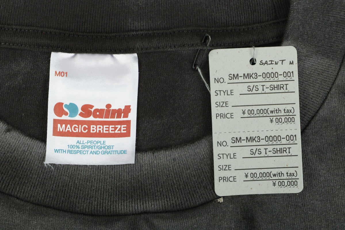 Saint Michael x Fast & Furious Letter Print Tee — Washed Black