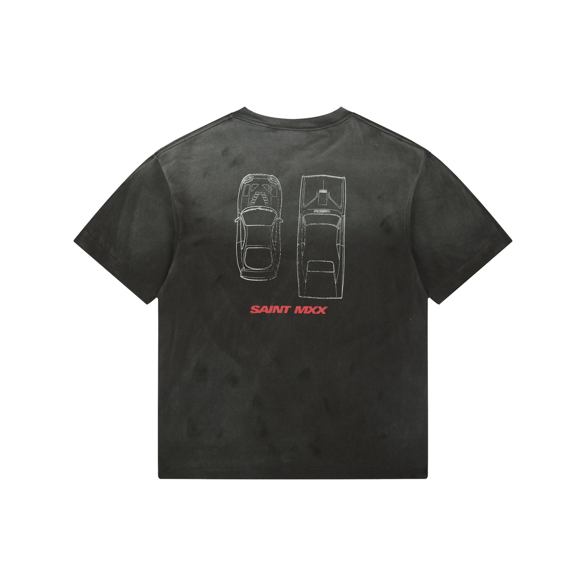 Saint Michael x Fast & Furious Letter Print Tee — Washed Black