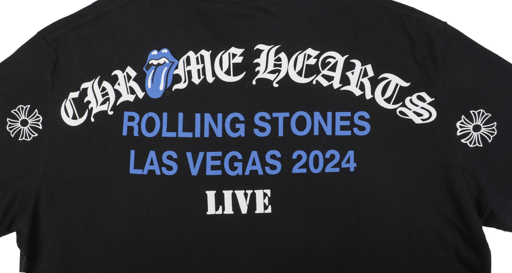 Chrome Hearts x Rolling Stones Las Vegas 2024 Live Print Tee — Black