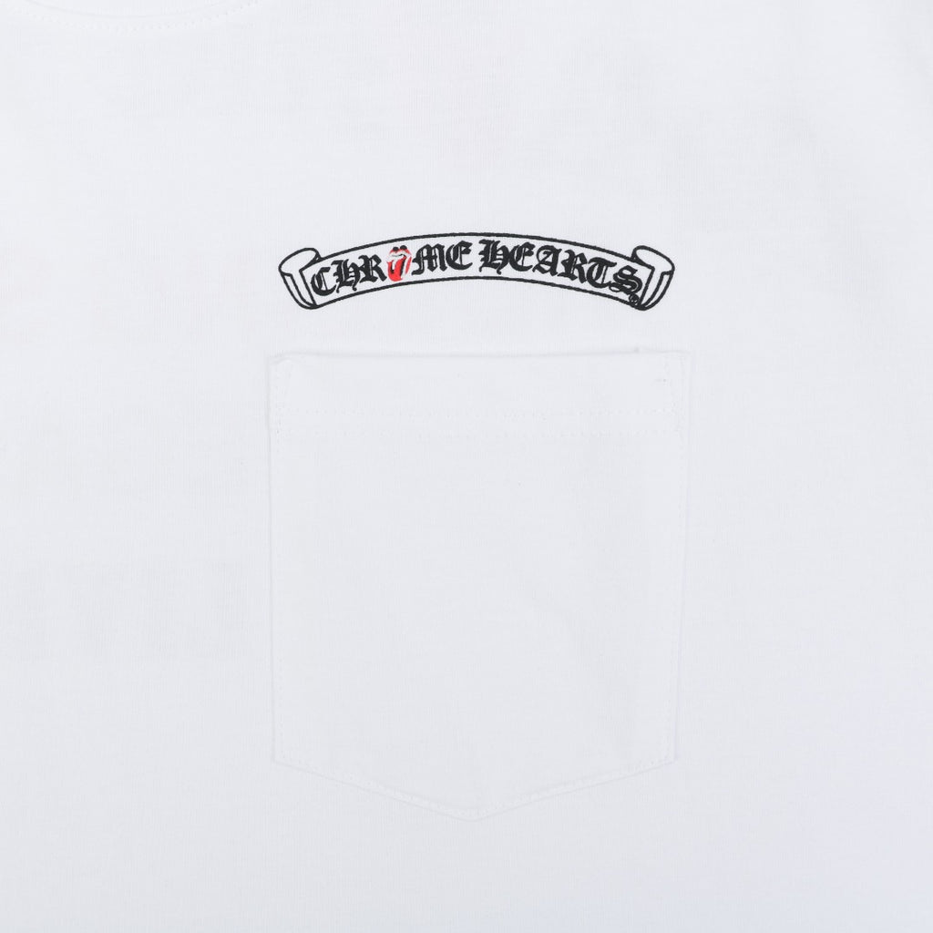 Chrome Hearts x Rolling Stones Las Vegas 2024 Live Print Tee — White